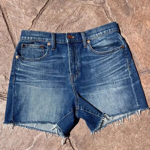 Madewell Relaxed Denim Shorts Women’s Size 27 Medium Wash High Rise Cut Off
